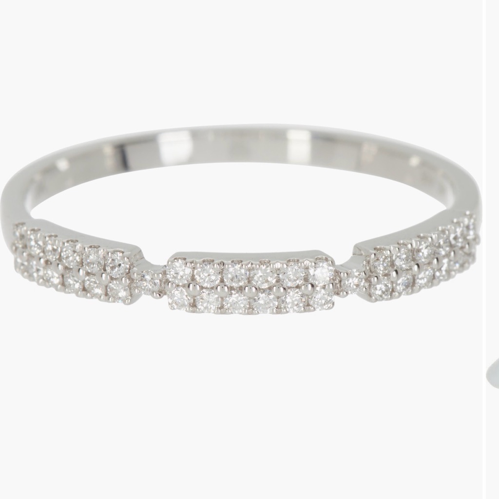 Bony Levy 18k White Gold Diamond Ring .17 Ctw 6